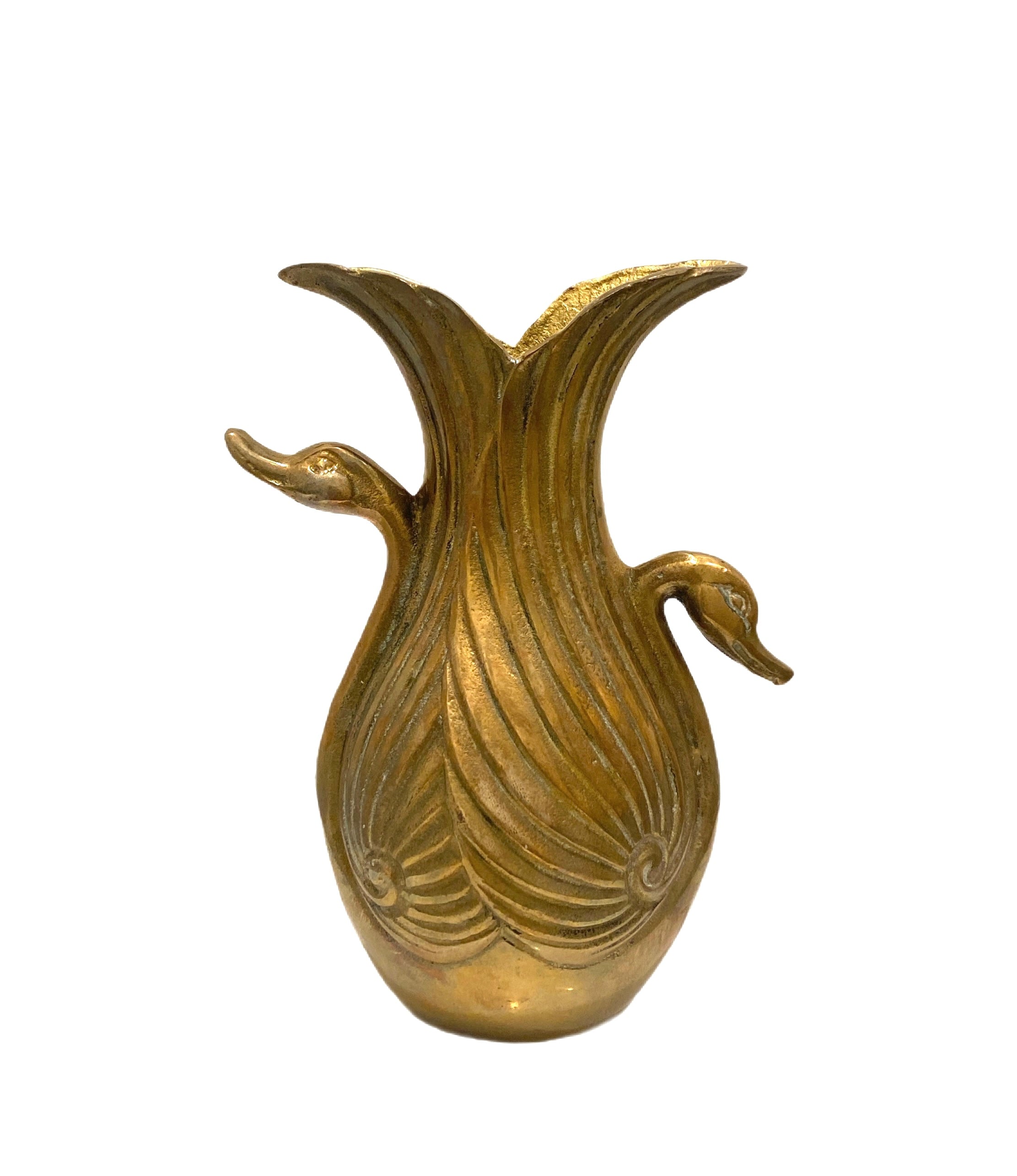 Brass Swan Vase