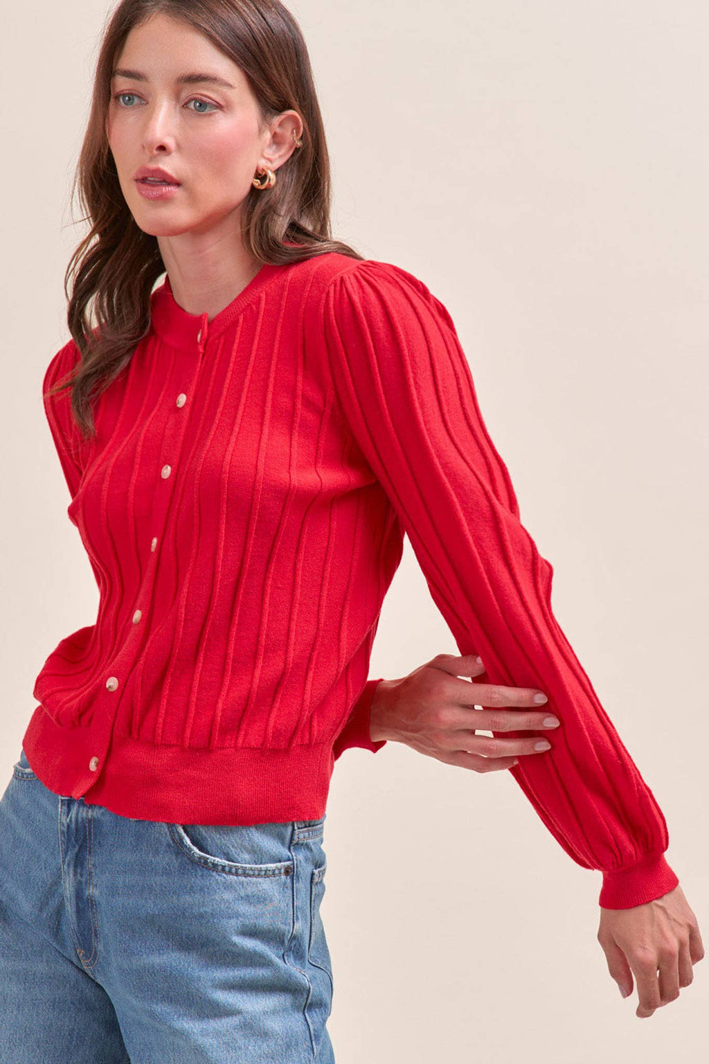 Ribbed Sweater Cardigan