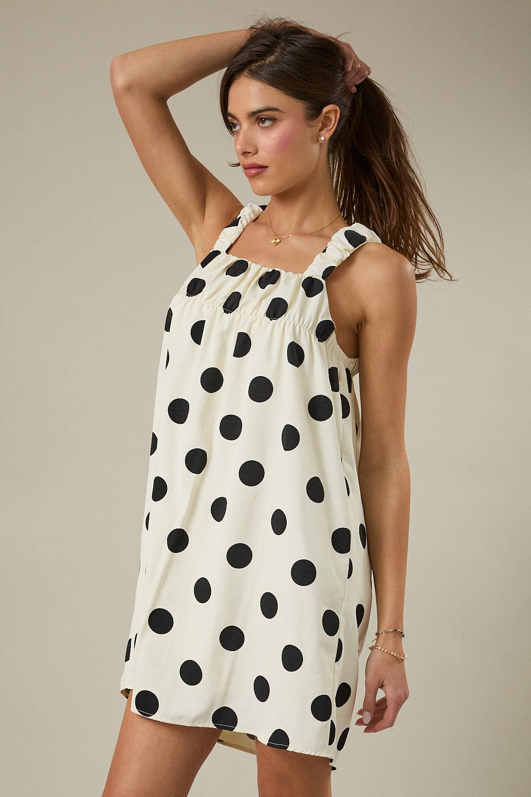Bold Polka Dot Mini Dress