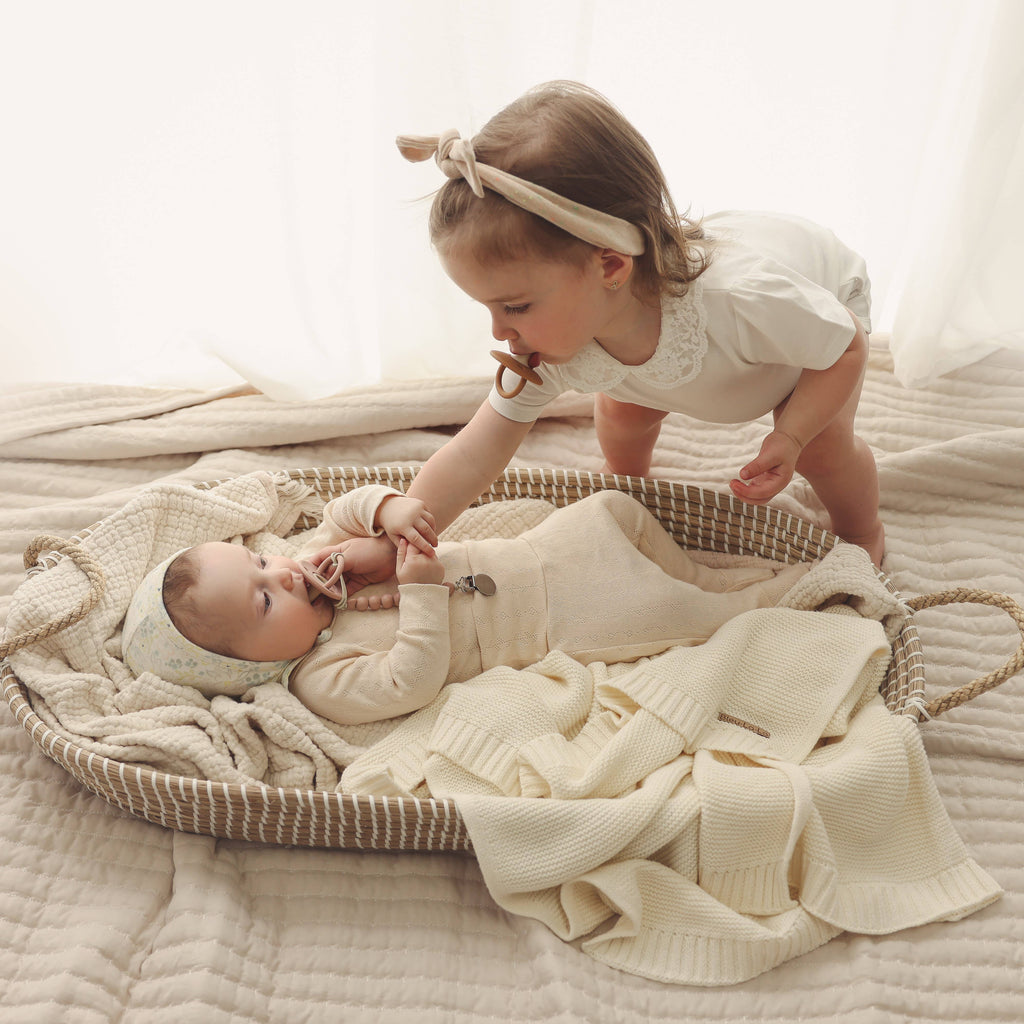 Heritage Knit Swaddle Baby Blanket