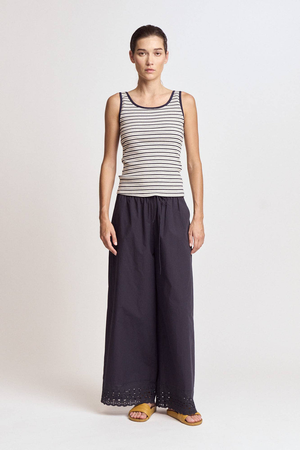 Eyelet Hem Snuggle Pants