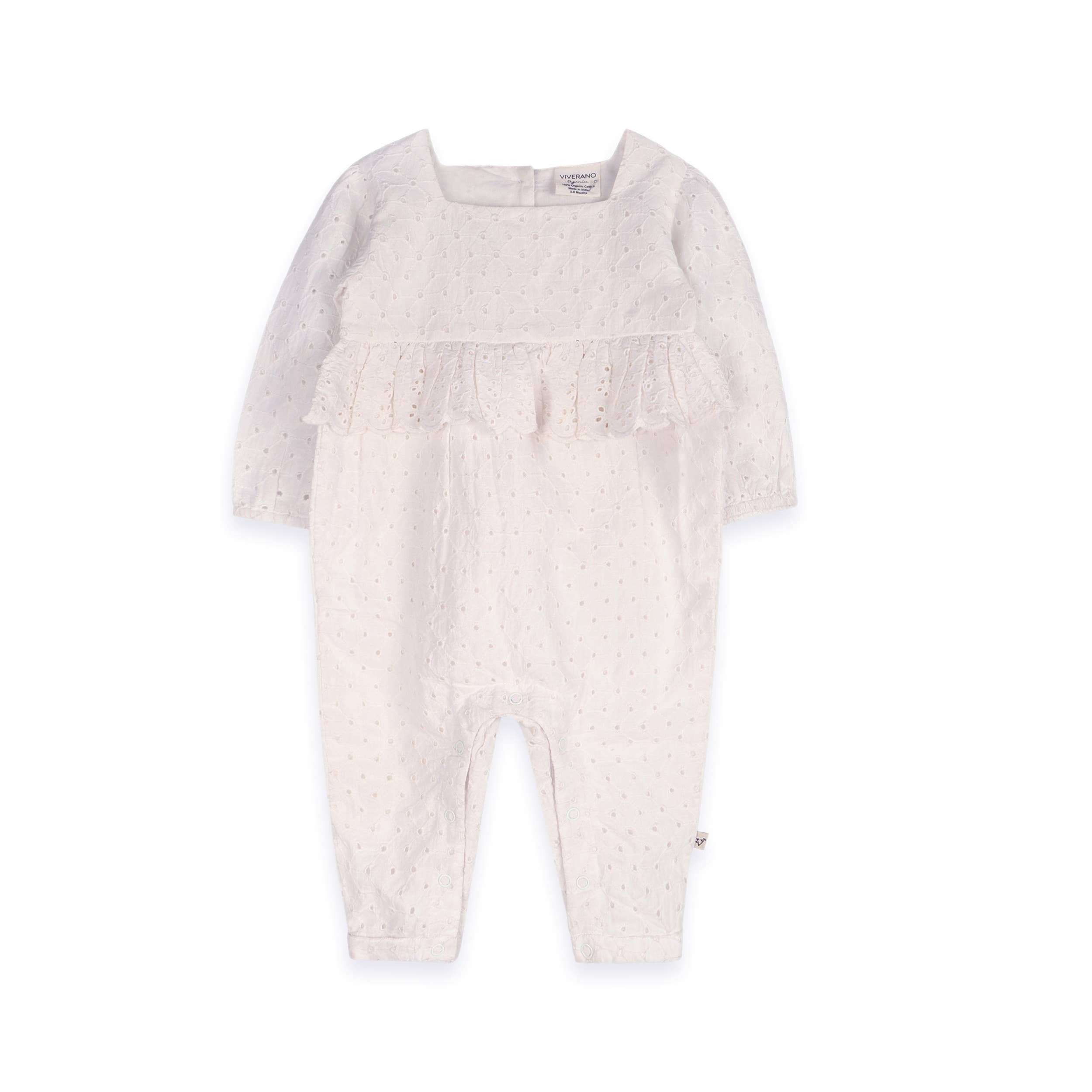 Astrid Schiffli Baby Jumpsuit & Headband Set