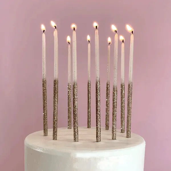 6" Glitter Wish Beeswax Candles