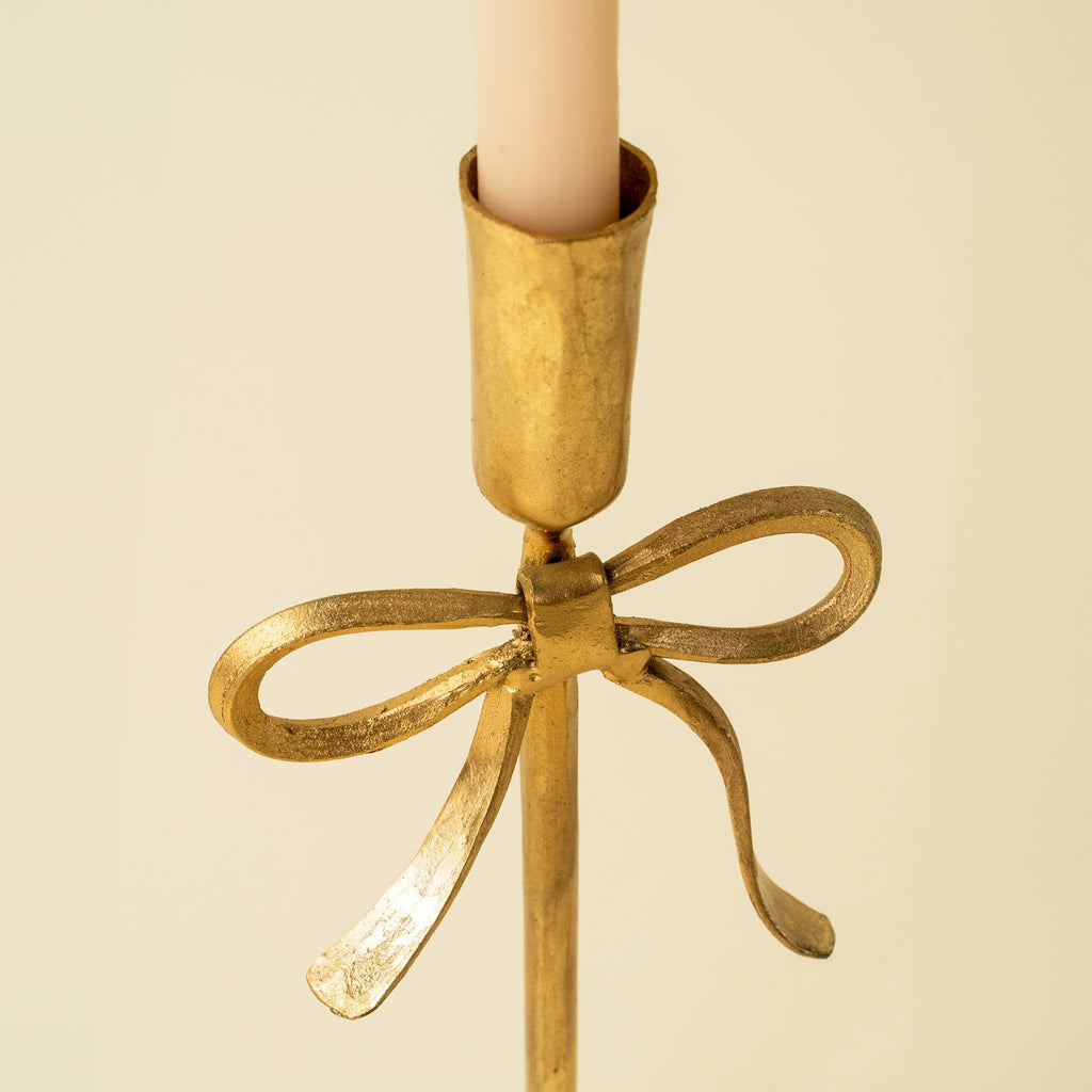 Bow Forged Candlestick (Large Gold)