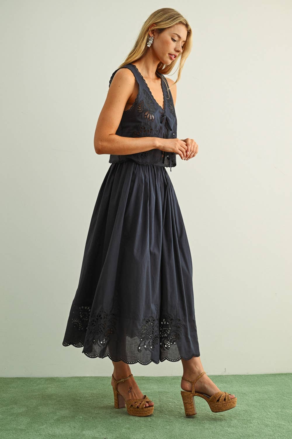 Embroidered Full Skirt