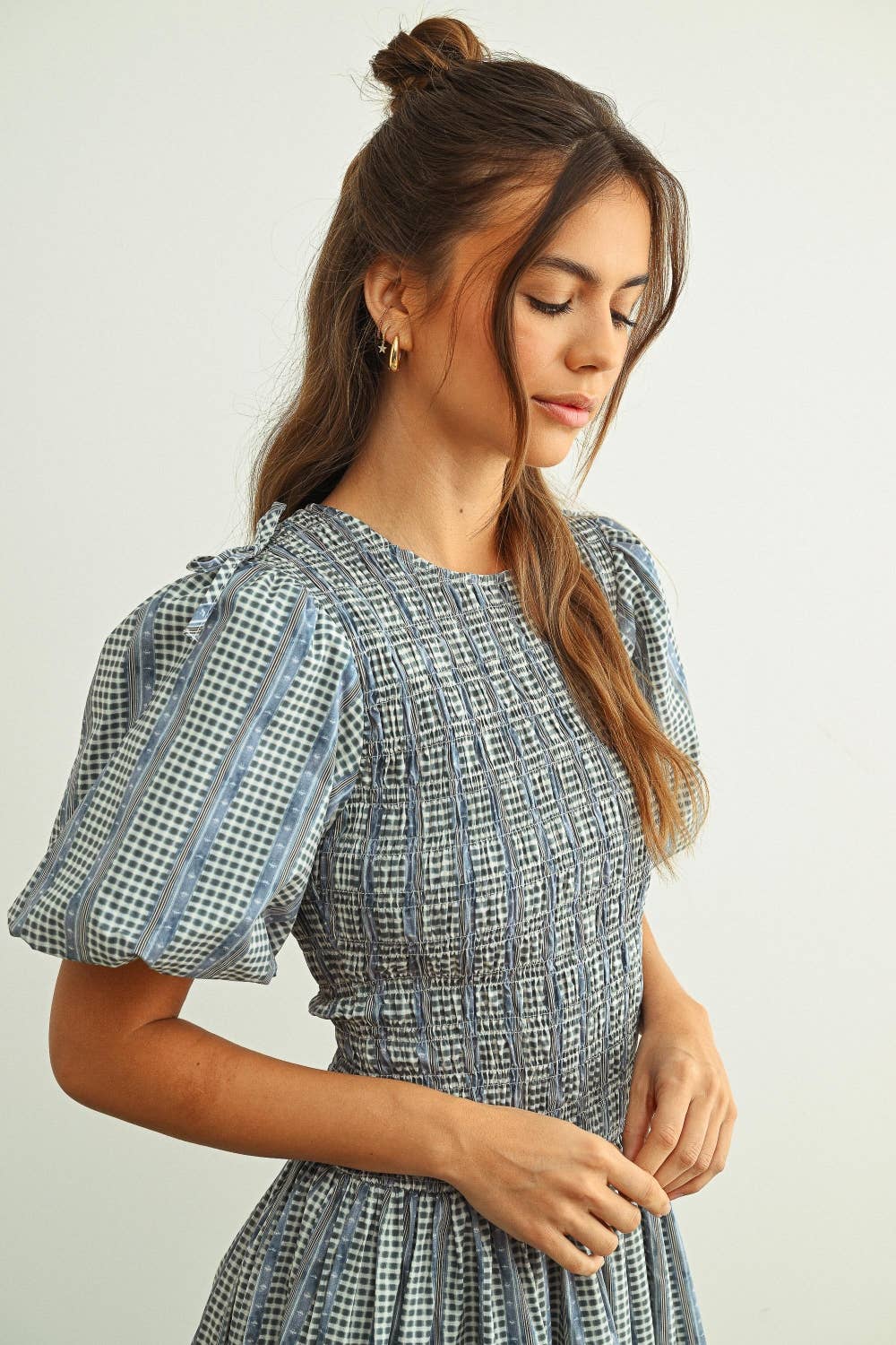 Floral Print Puff Sleeve Dress