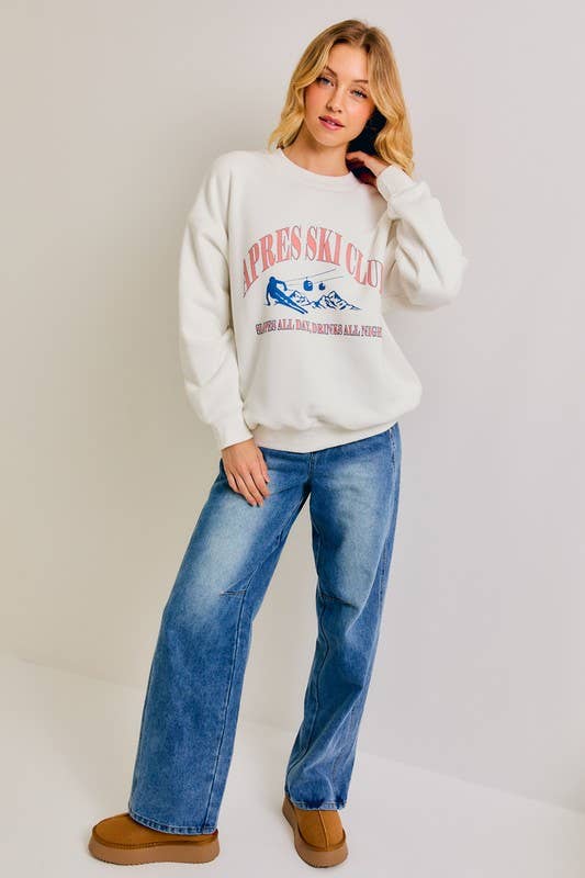 Apres Ski Club' Crewneck Oversized Sweatshirt