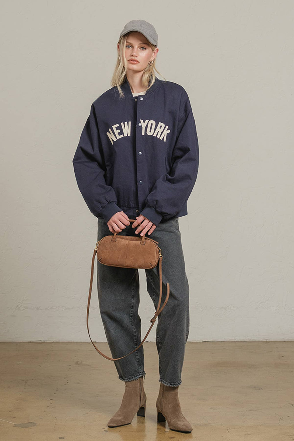 NEW YORK Patchwork Varsity Jacket