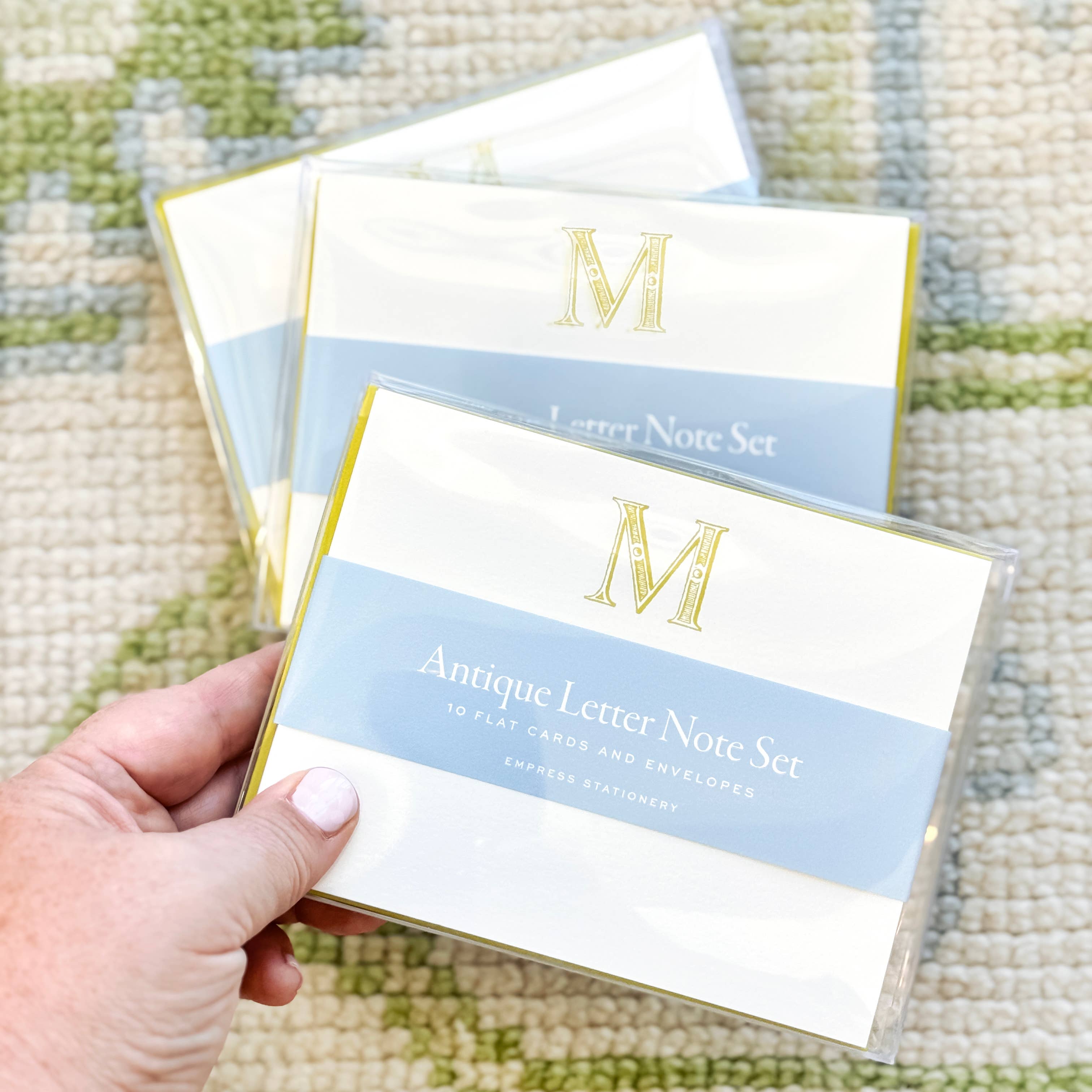 Blue Antique Letter Note Cards
