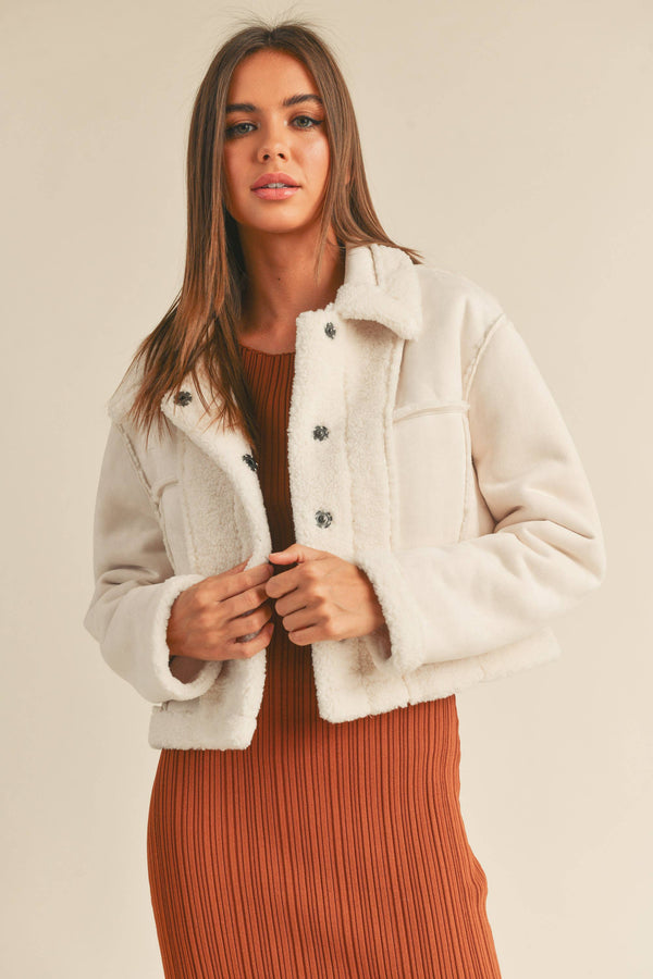 Suede Sherpa Reversed Jacket