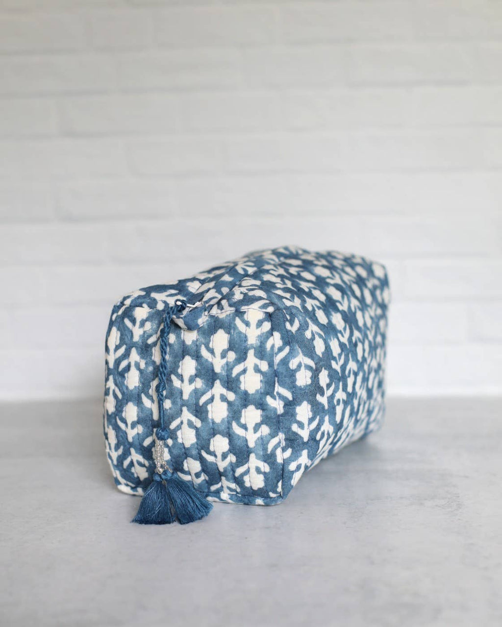 Charlotte Indigo Cosmetic Bag