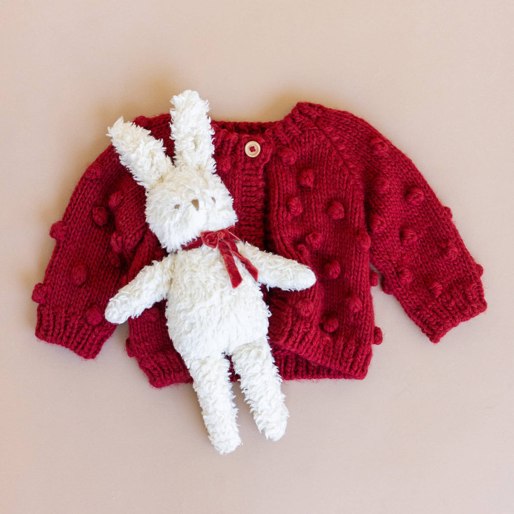 Red Baby Popcorn Cardigan