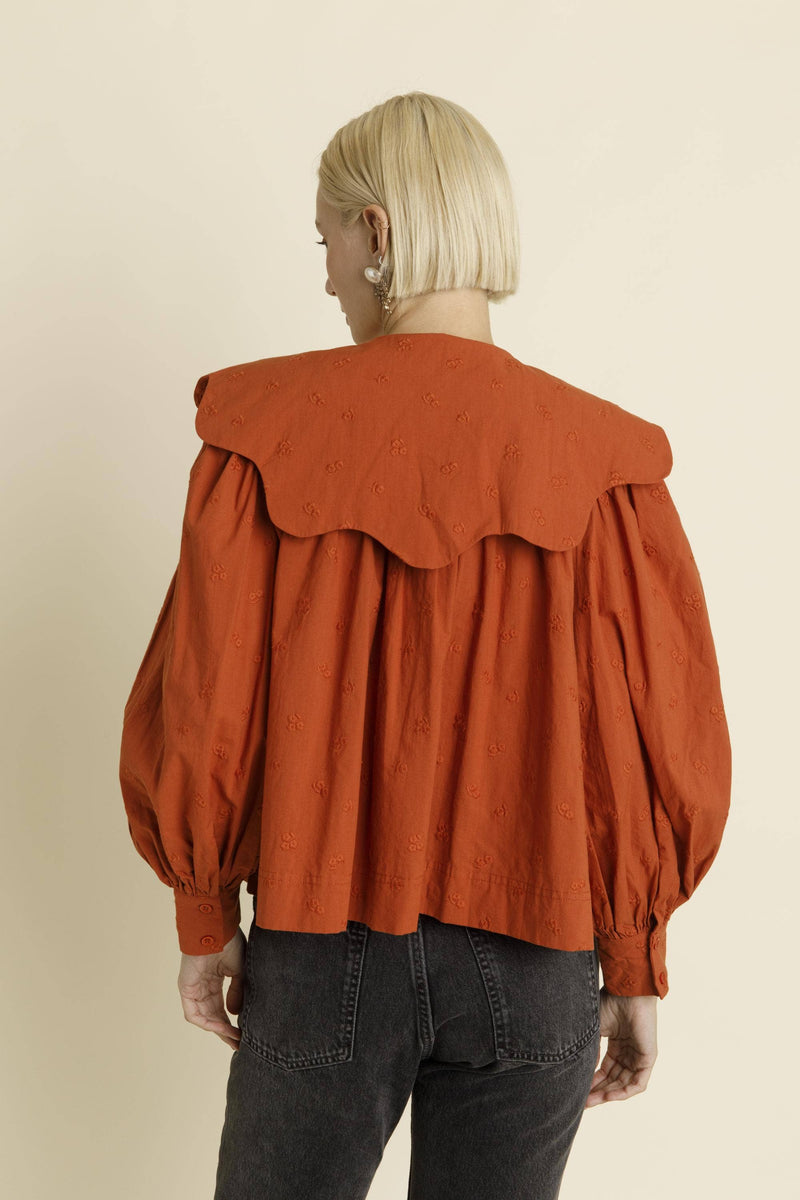 Scallop Collar Blouse