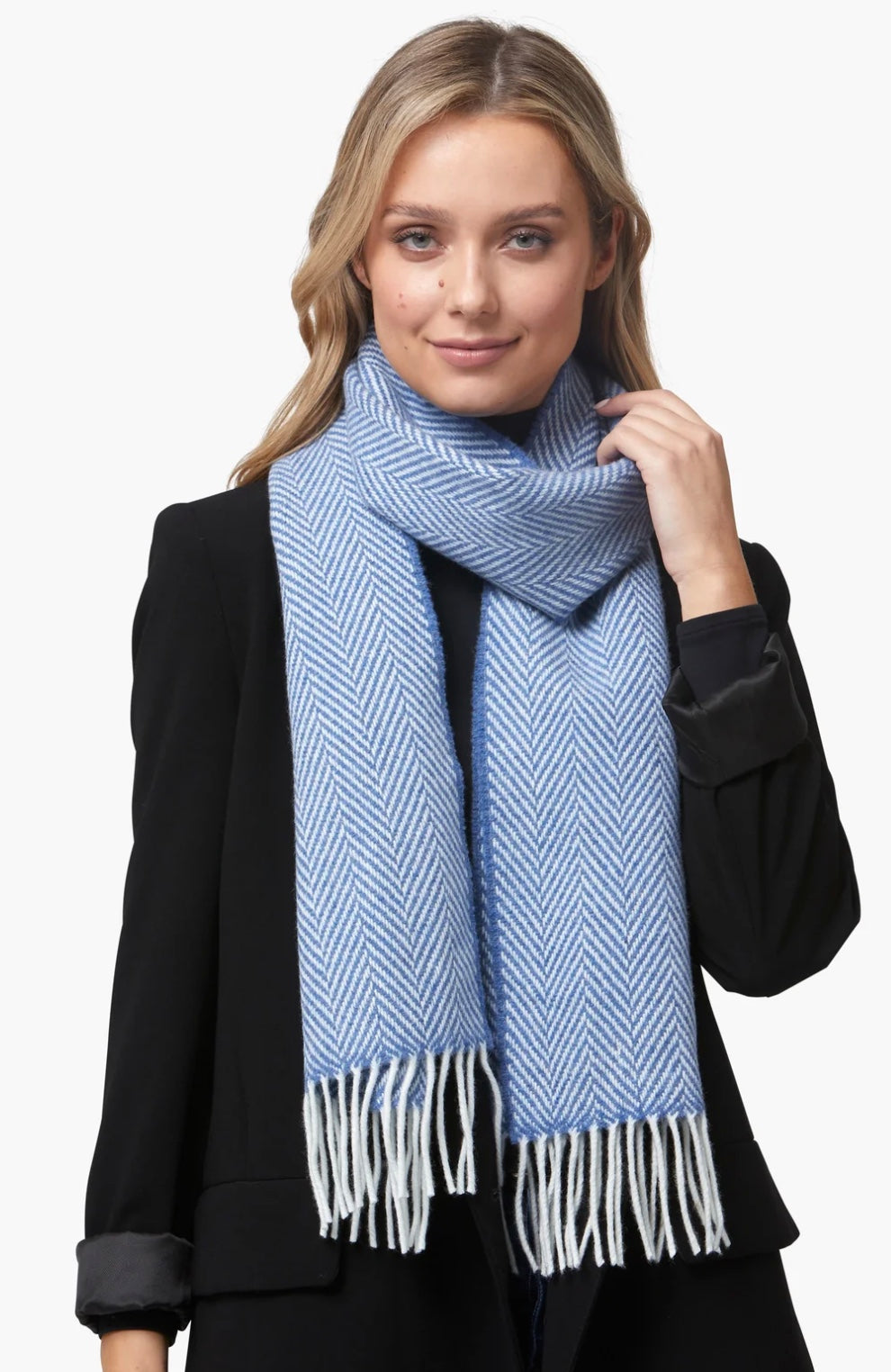 Herringbone Cashmere Blend Scarf, assorted colors