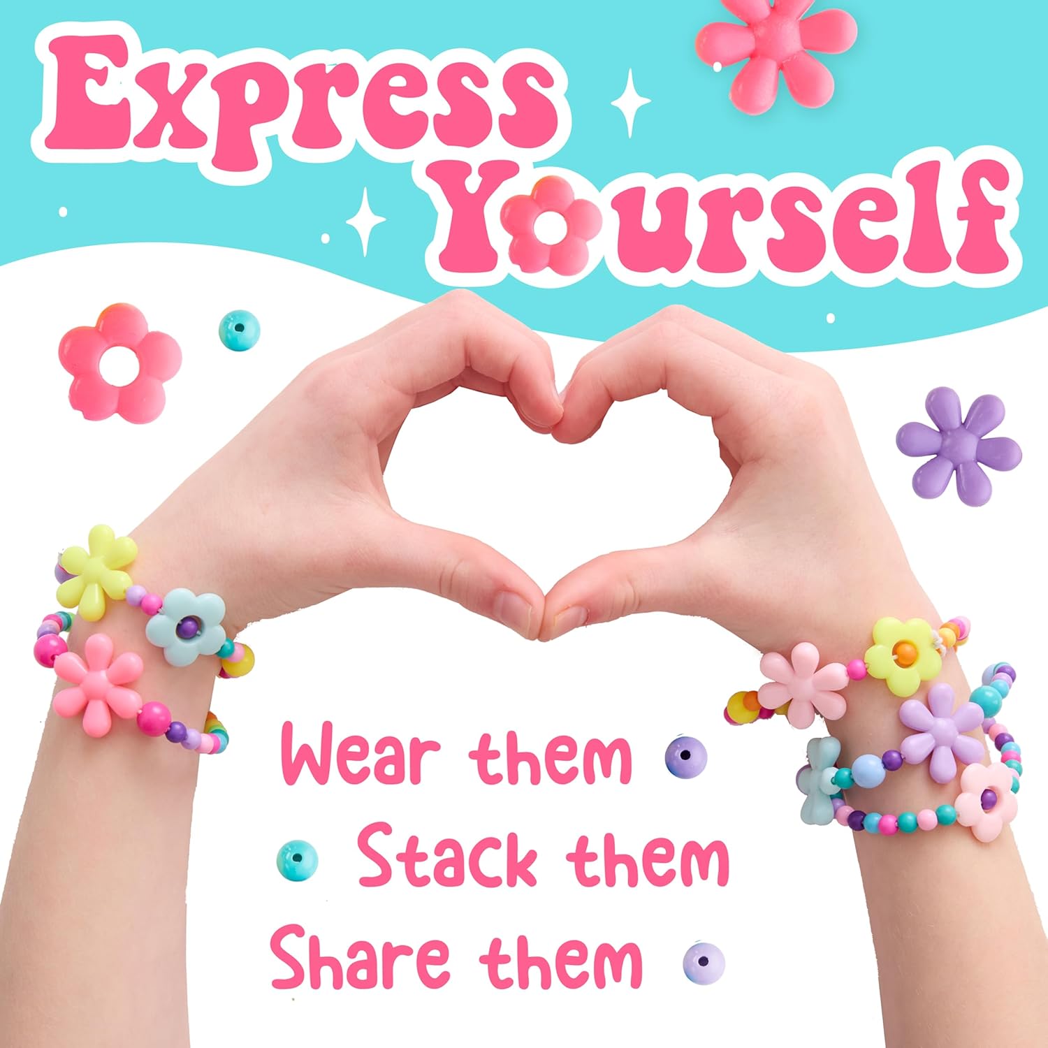 Beaded Flower Bracelet Making Kit