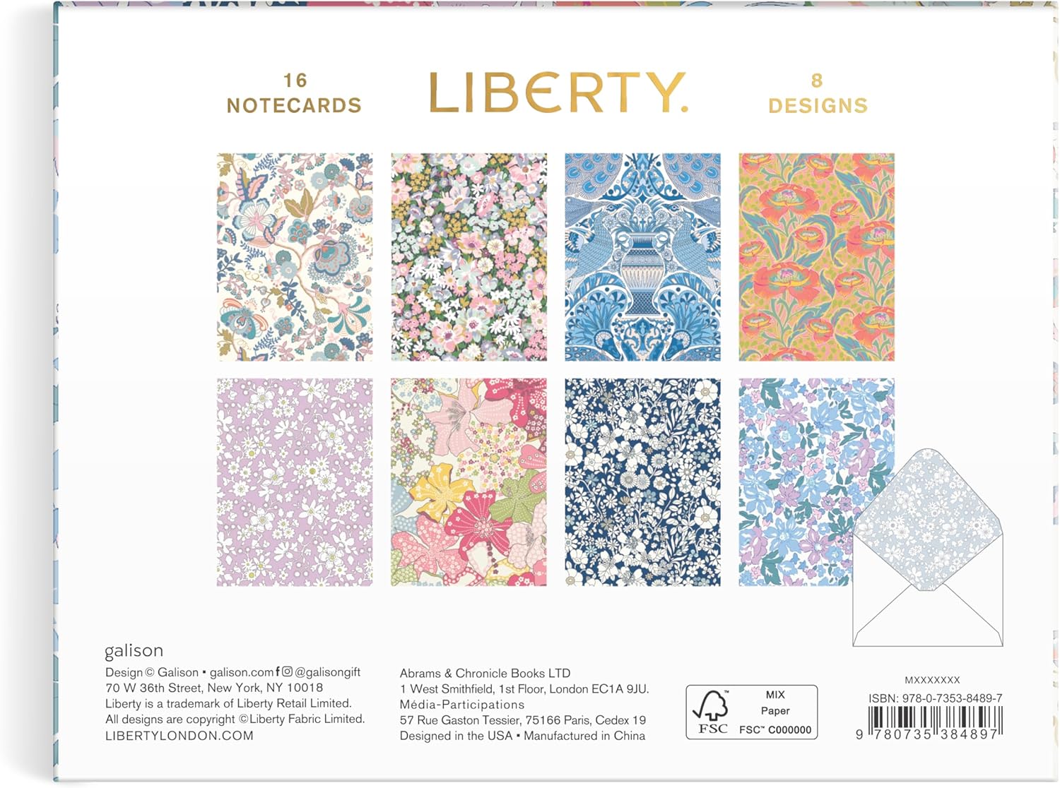 Liberty Floral Greeting Assortment Notecard Set Volume 2