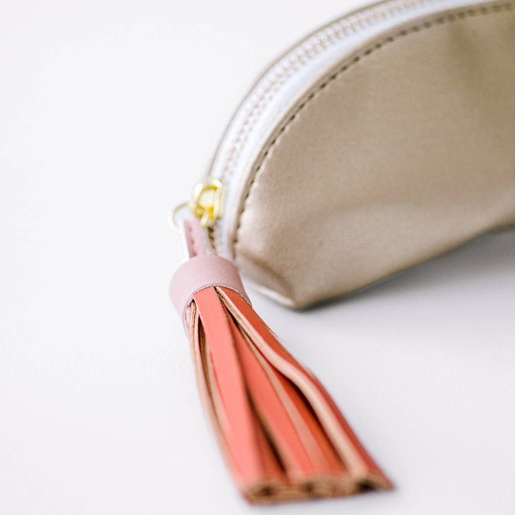 Metallic Bronze Luxe Slim Pencil Pouch