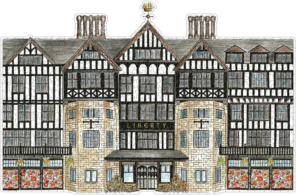 Galison Liberty Tudor Building Shaped Puzzle