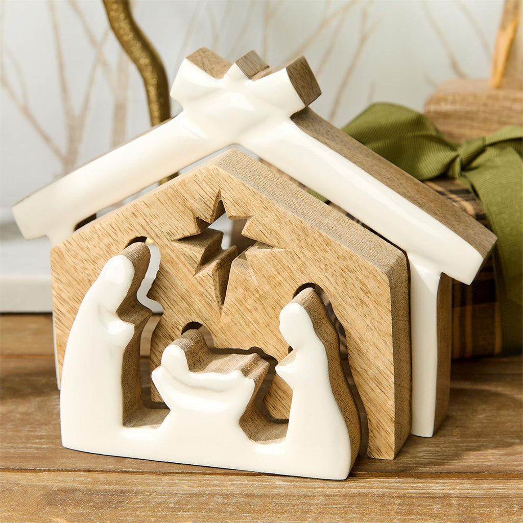 Hand-Crafted Nativity Scene