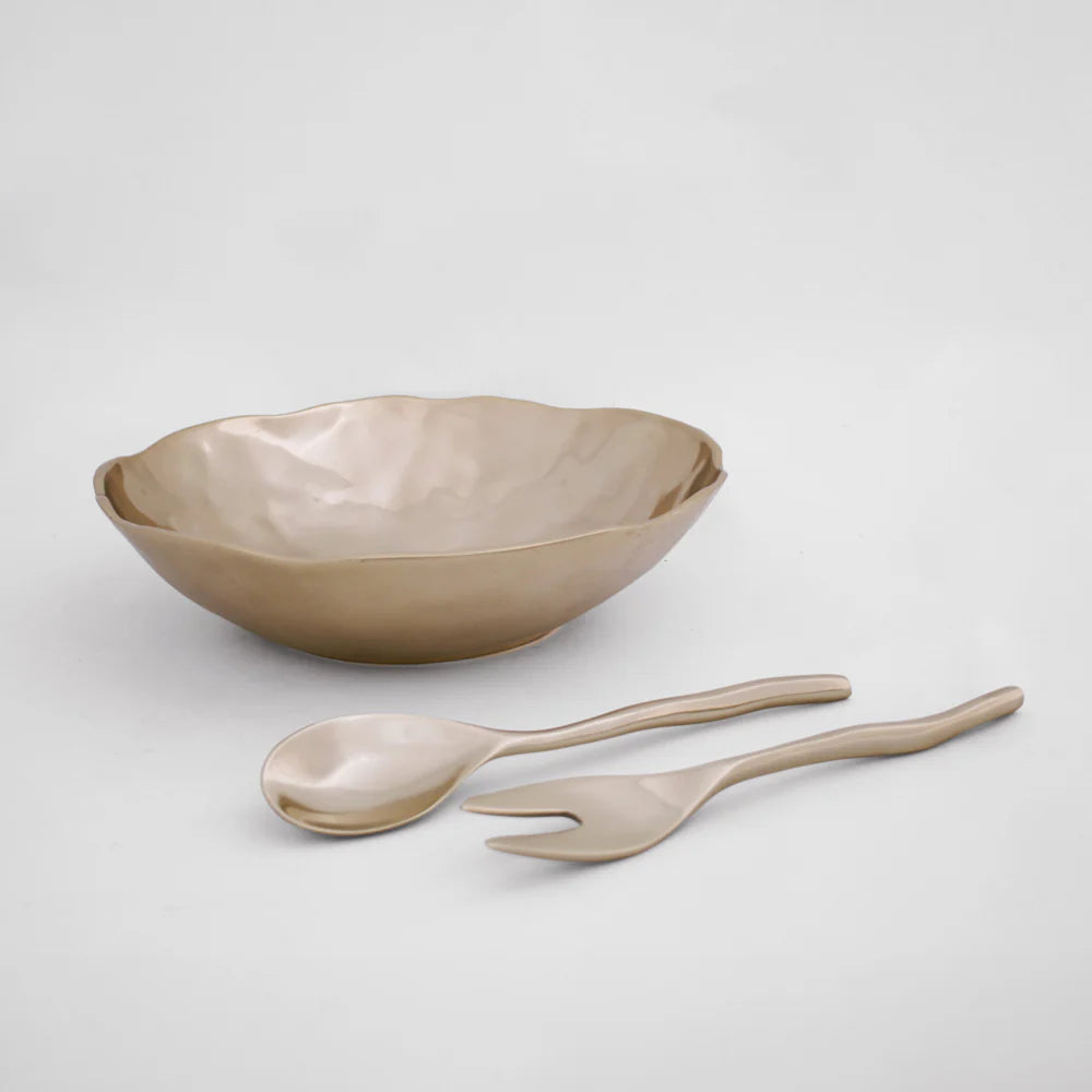 SIERRA MODERN Gold Maia Salad Servers Set