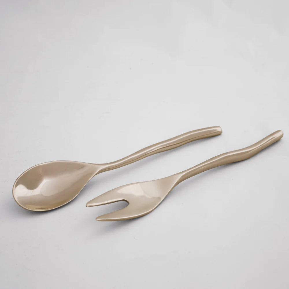 SIERRA MODERN Gold Maia Salad Servers Set