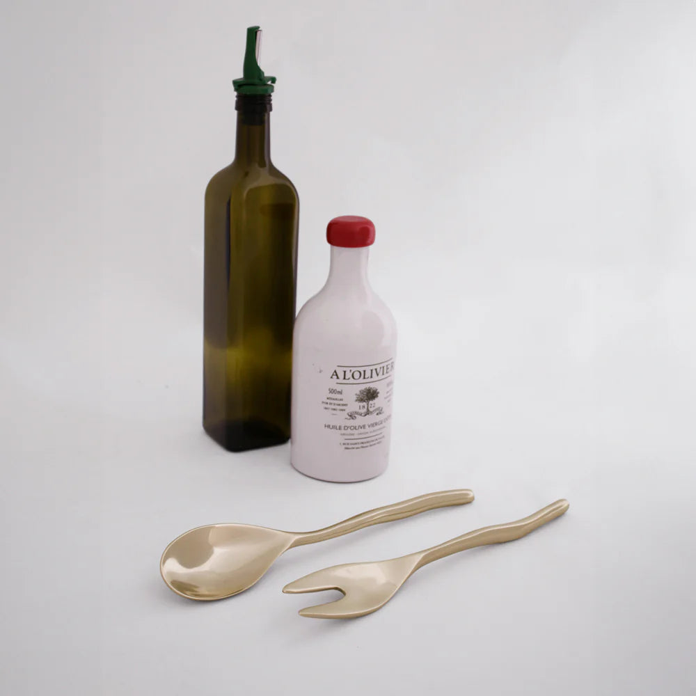 SIERRA MODERN Gold Maia Salad Servers Set