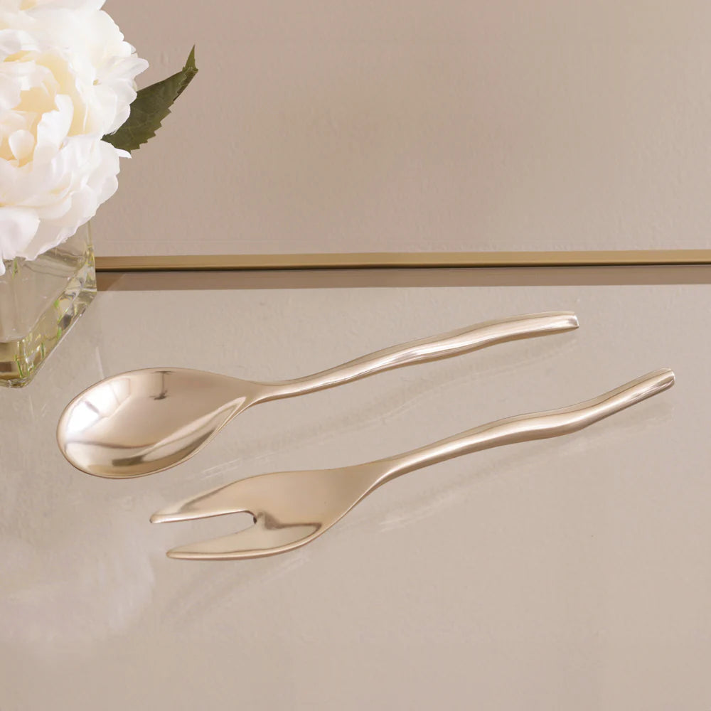 SIERRA MODERN Gold Maia Salad Servers Set