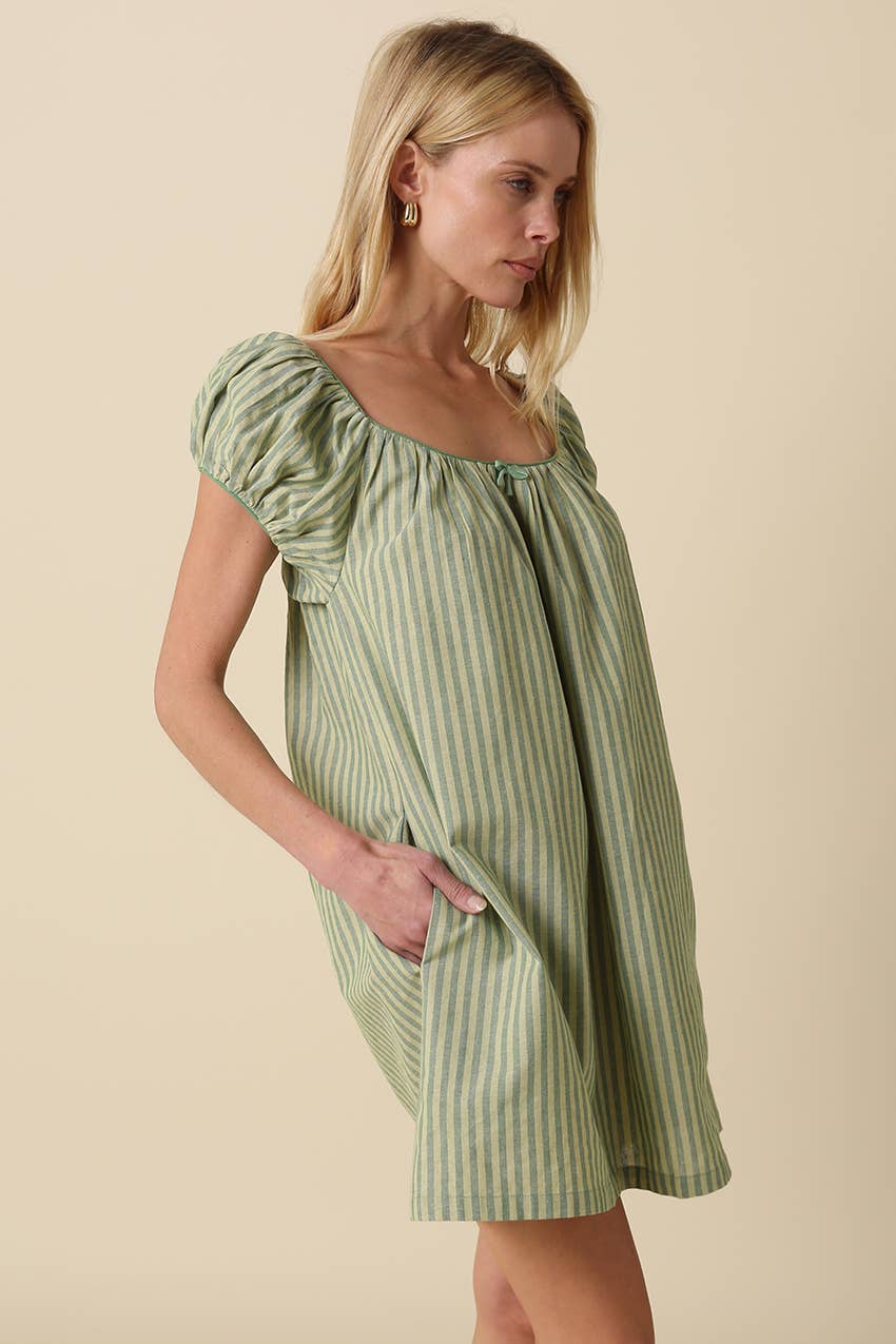 Scarlett Striped Babydoll Dress