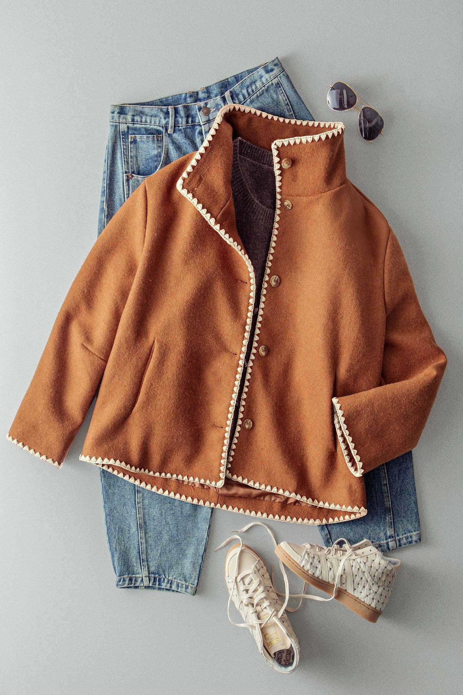 Embroidered Trim Jacket