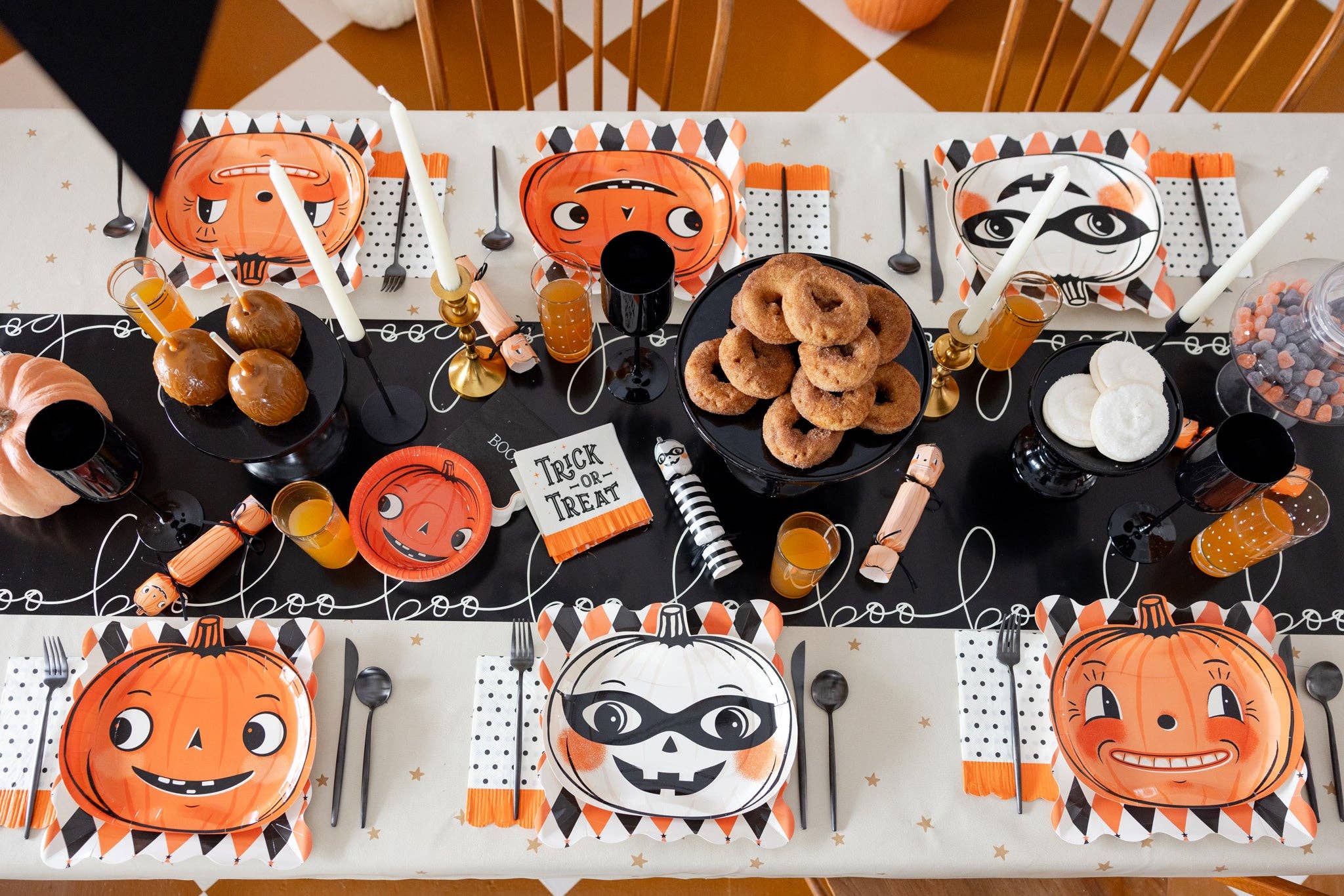 Vintage Pumpkin Plate Set