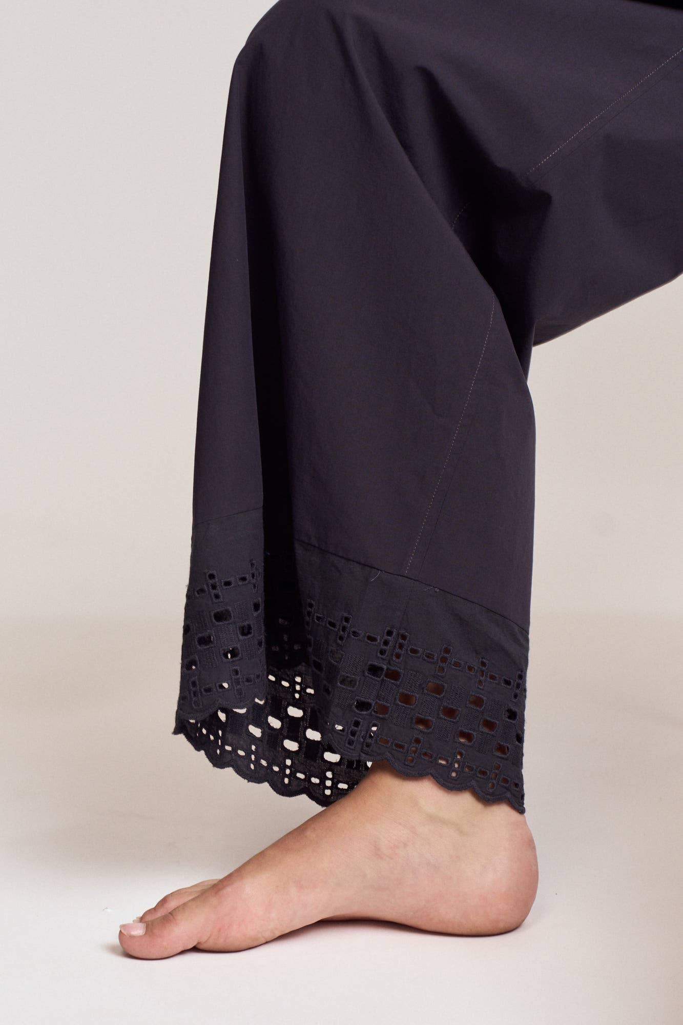 Eyelet Hem Snuggle Pants