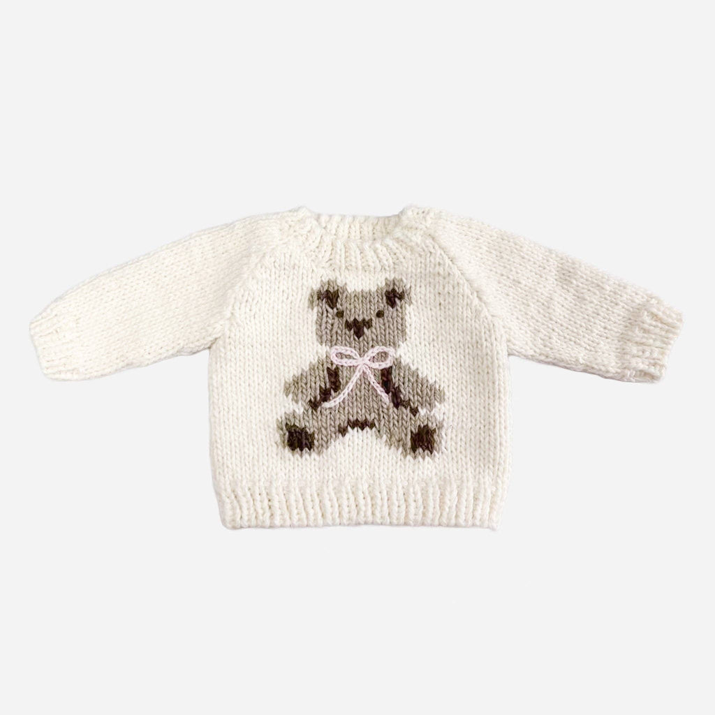Teddy Bear Pink Bow Sweater