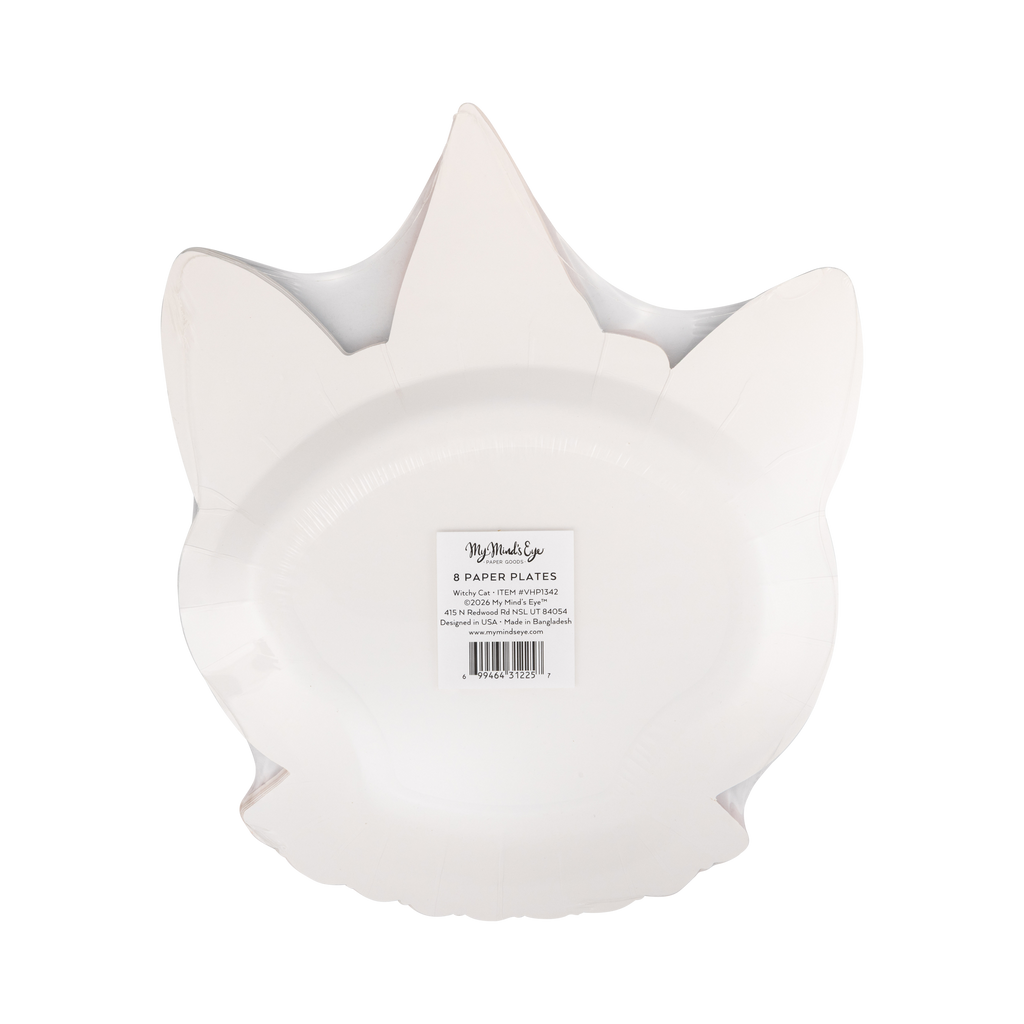 Vintage Witchy Cat Paper Plates