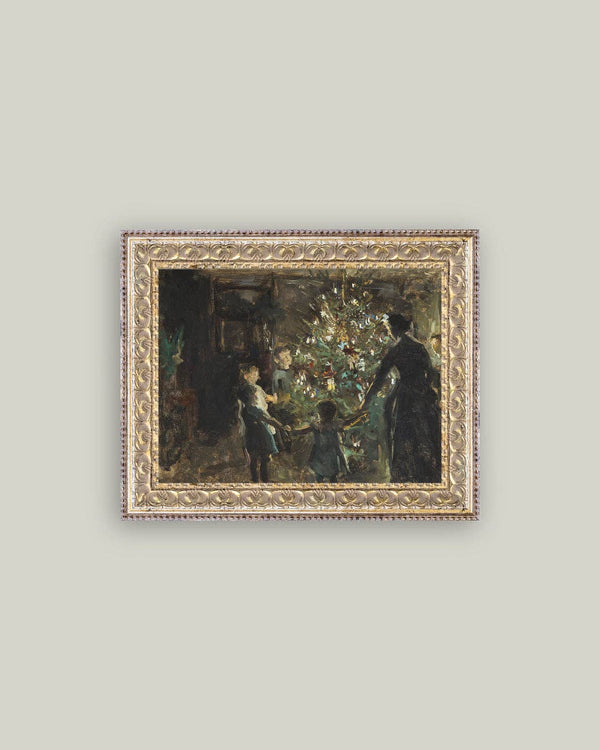 Gather Around the Tree Framed Antique Art