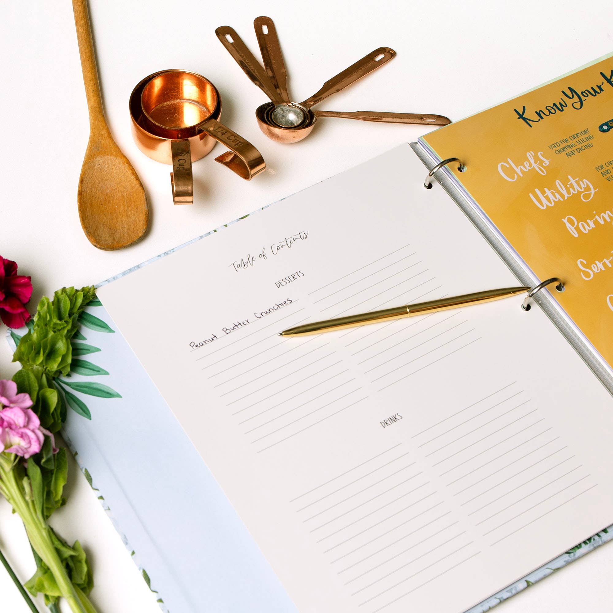 Hydrangeas Large Recipe Binder