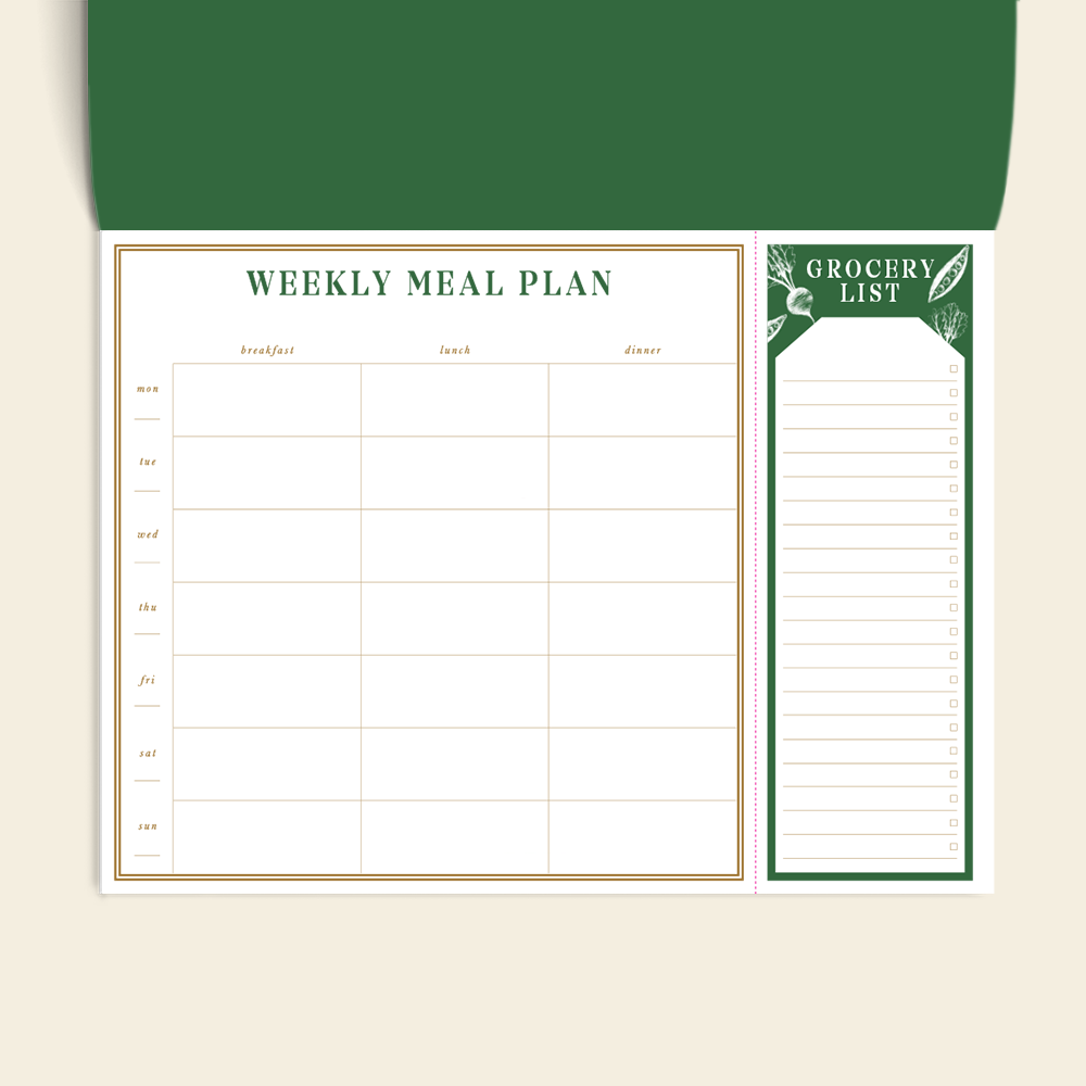 Harvest Weekly Meal Planner & Grocery List (Undated)