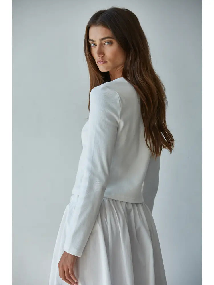 Knit Ribbed Cardigan