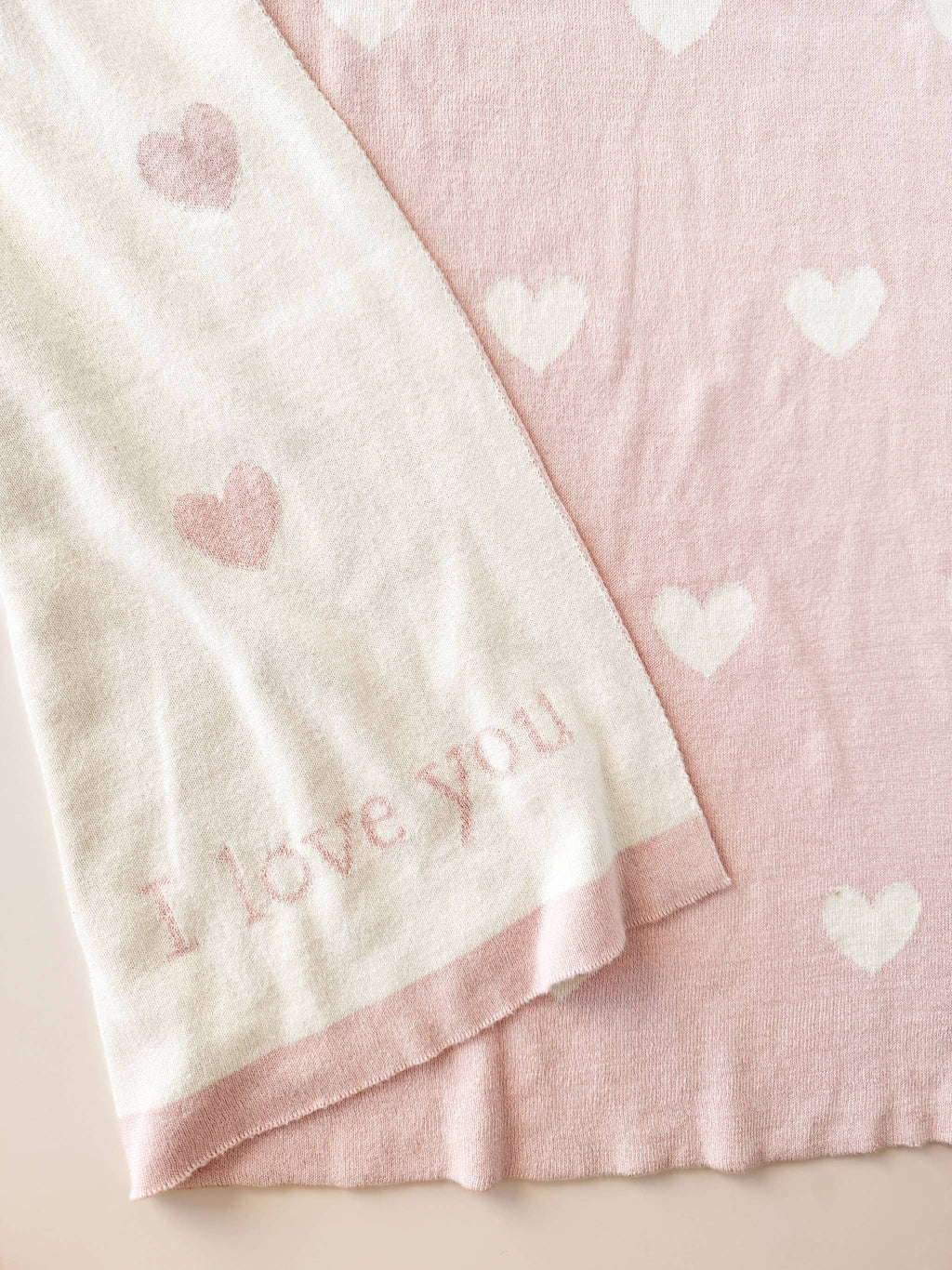 I Love You Baby Heart Blanket