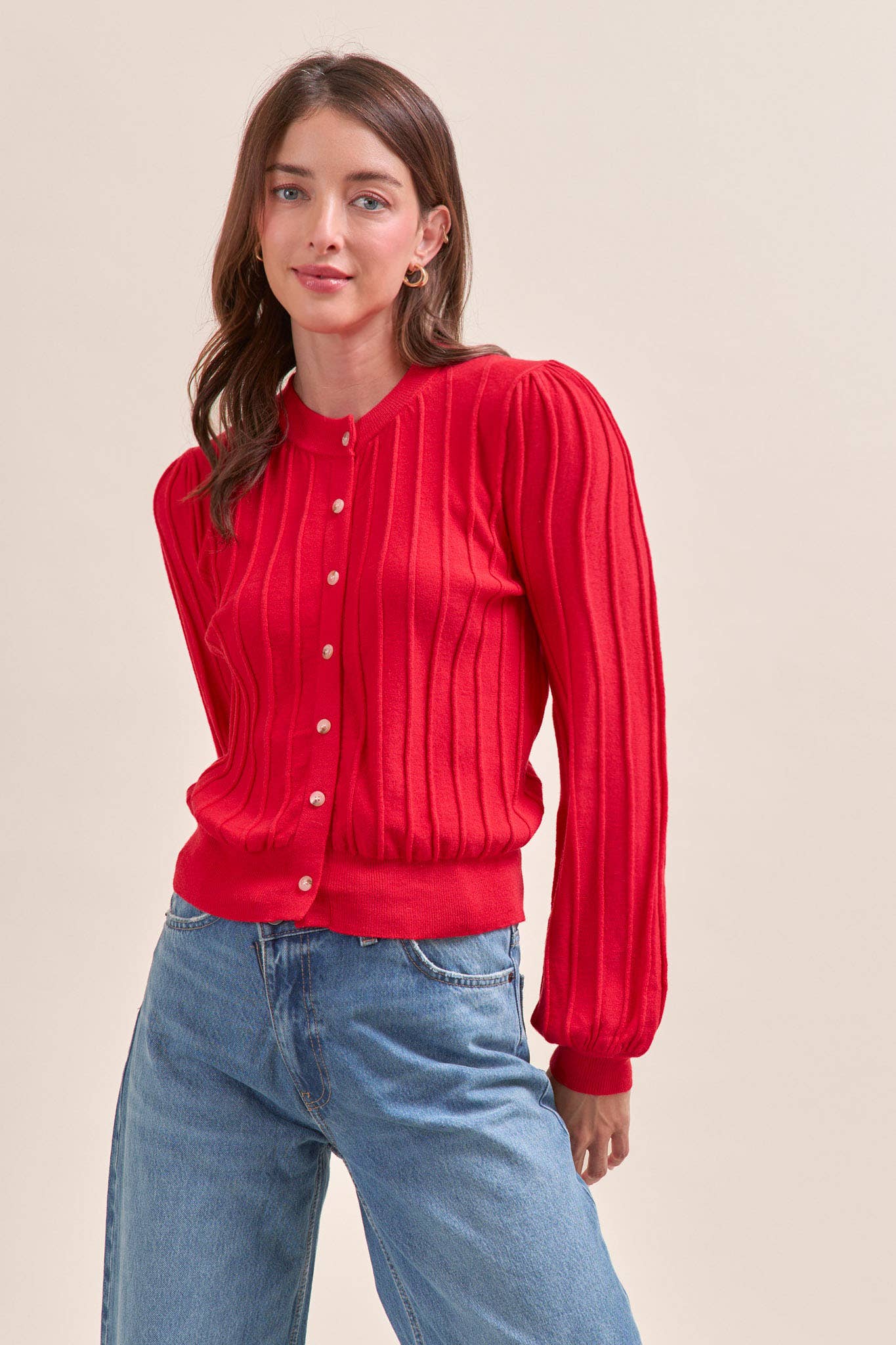 Ribbed Sweater Cardigan