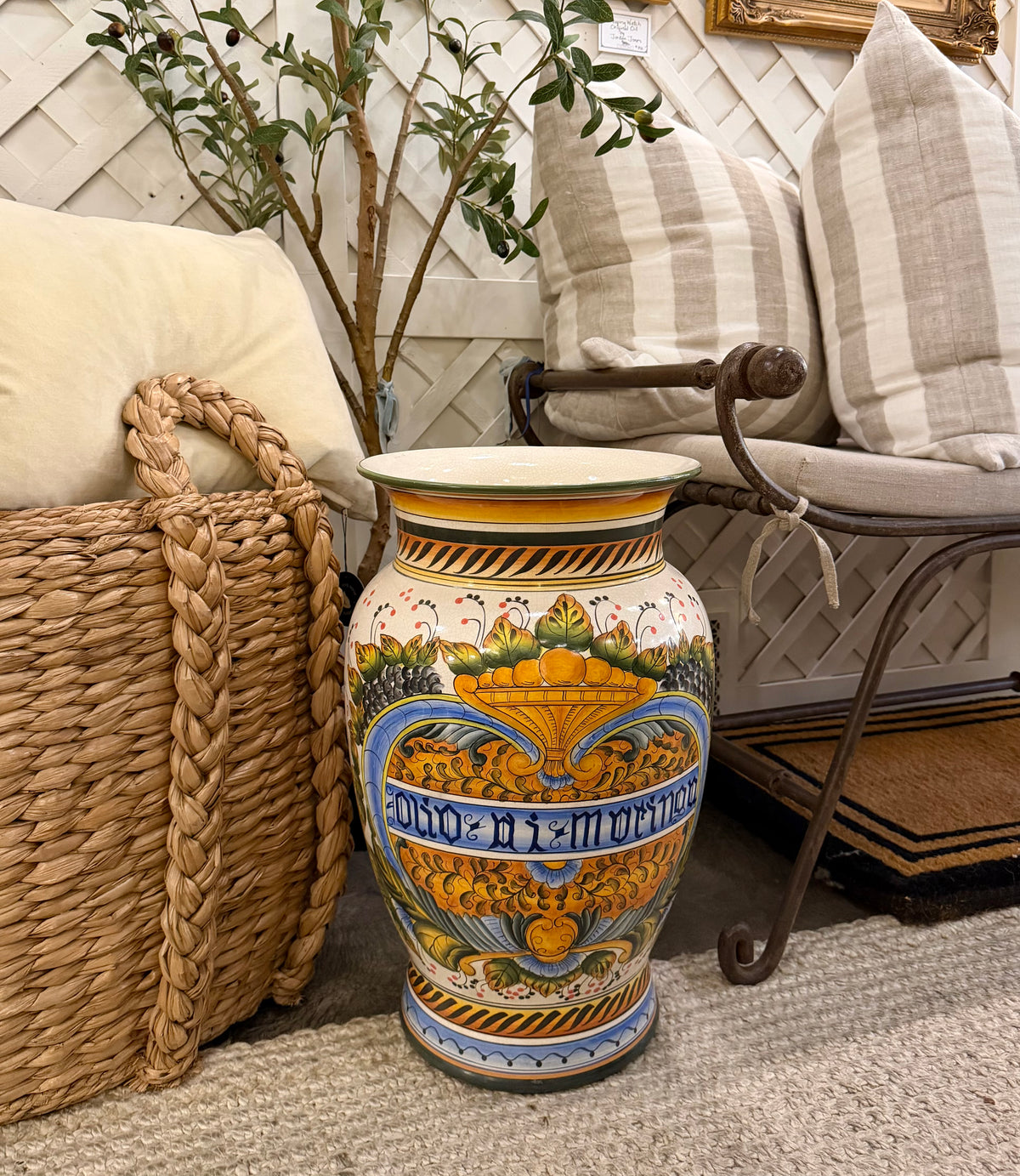 Italian Majolica Vase