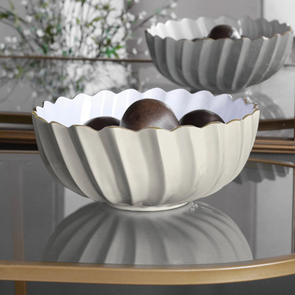 ENCANTO Orlando Medium Bowl (Cream and White)
