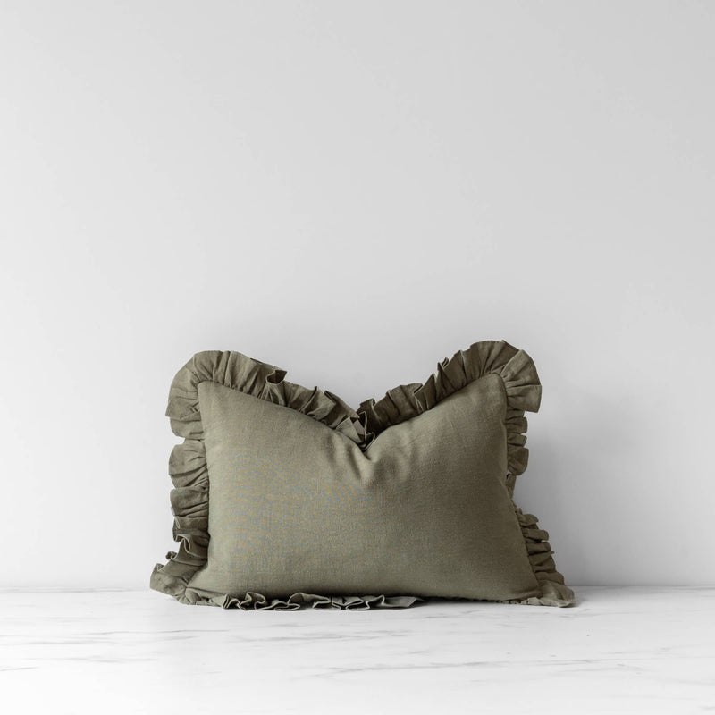 SAGE Ruffle Pillow