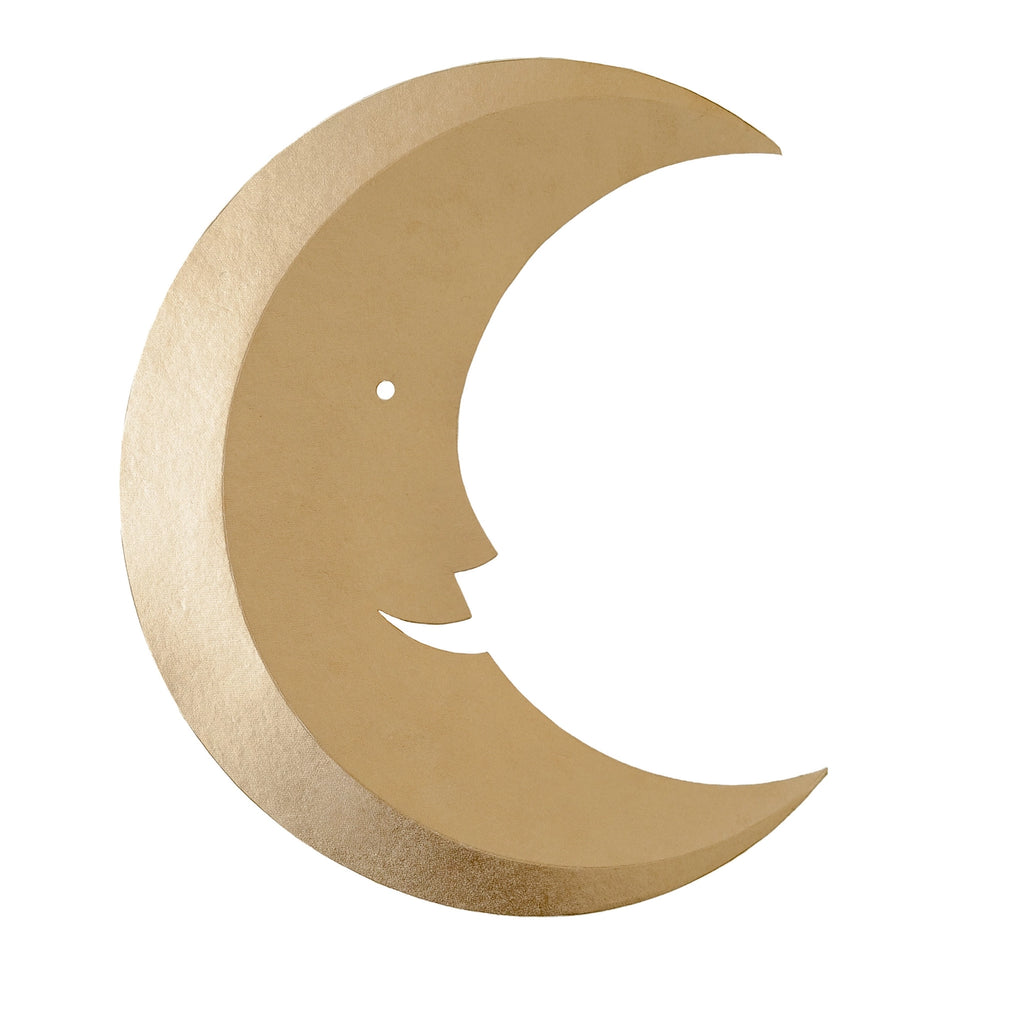 Large Pure Gold Moon Paper Ornament