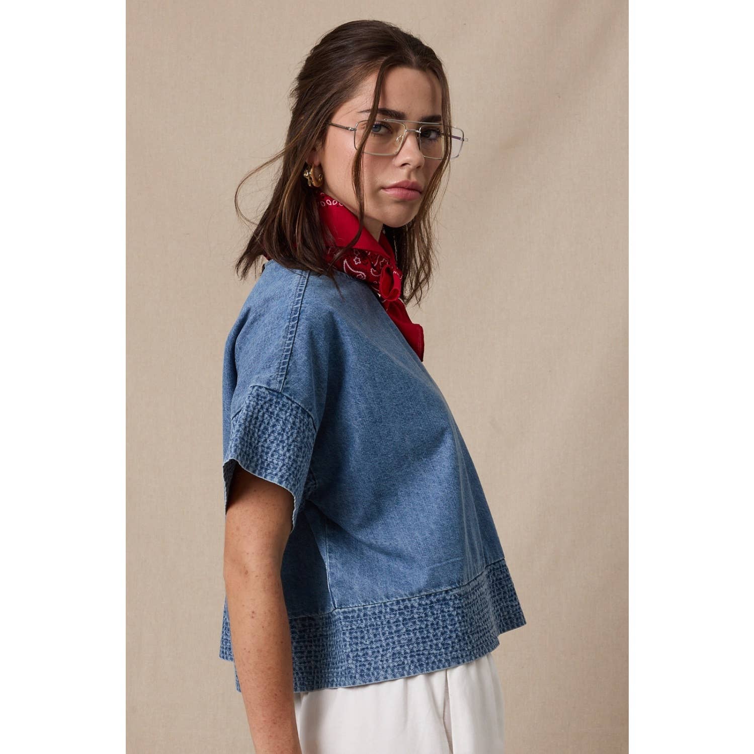Denim Boxy Top