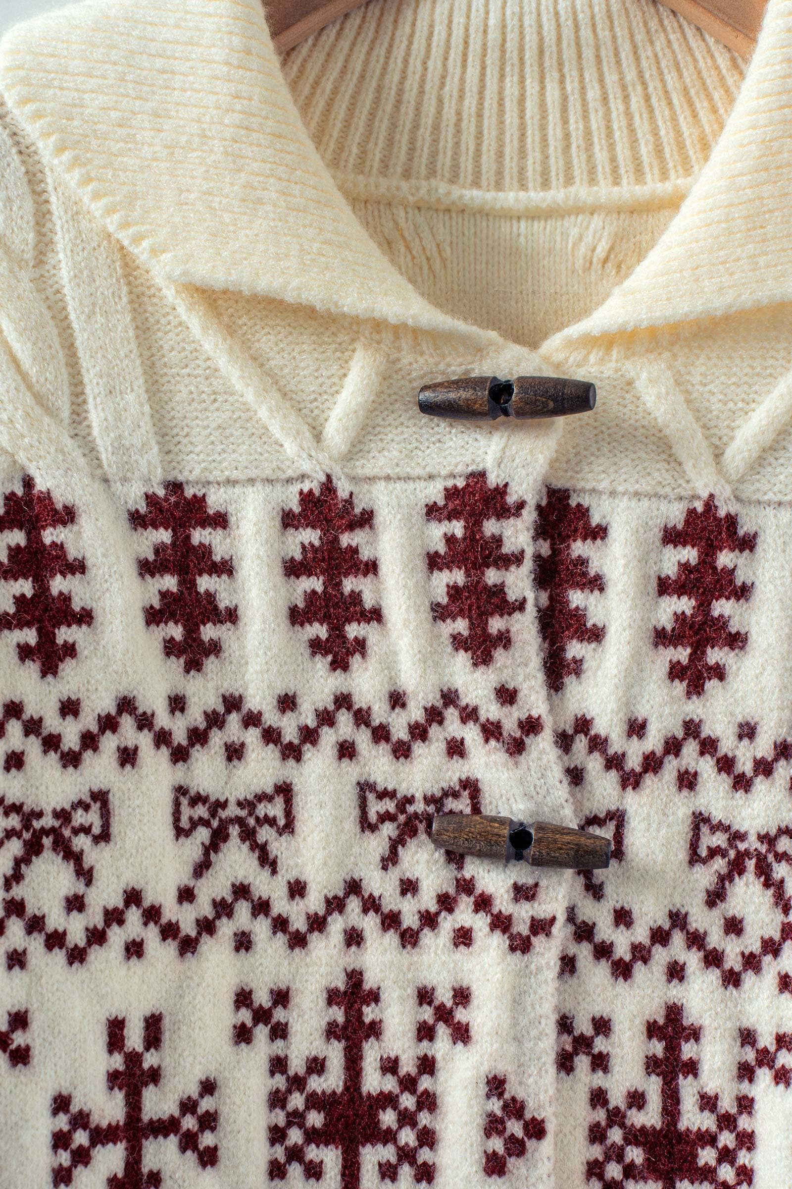 Fair Isle Toggle Cardigan