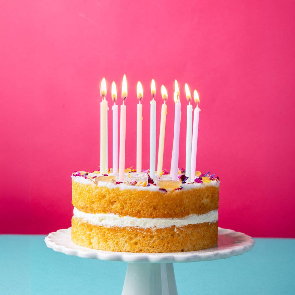 Tall Pastel Birthday Candles