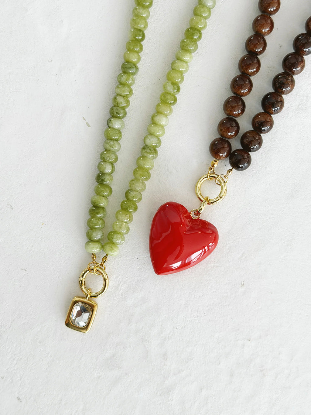 The Cherry Anne Necklace (with Antique Gold Heart)