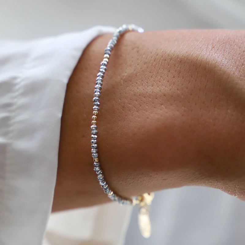 PETITE CRYSTAL BRACELET - SHINY METALLIC