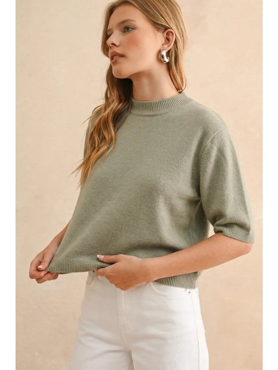 Short Sleeve Sweater Top