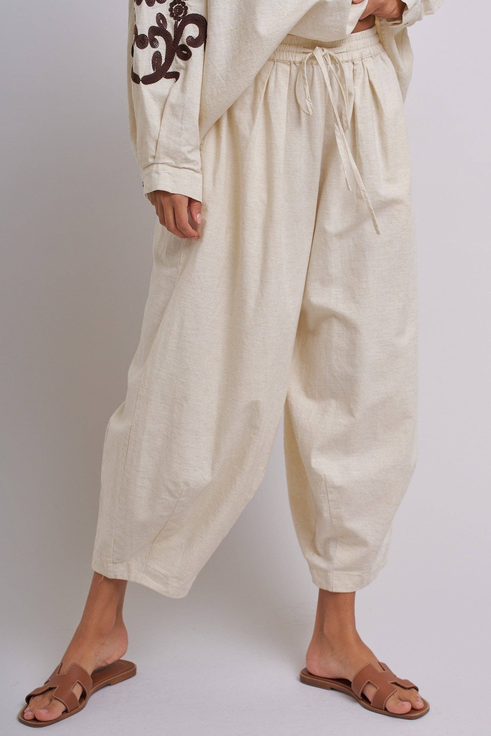 Drawstring Cocoon Pants